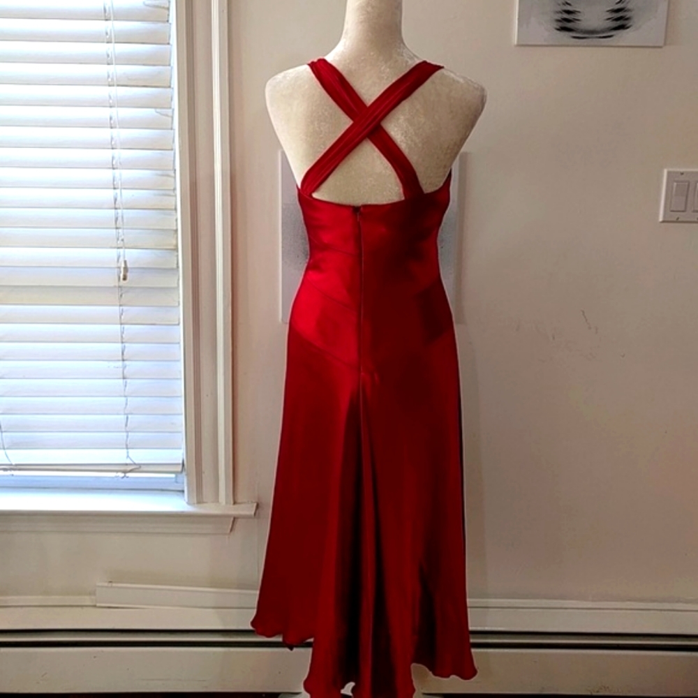 RARE NEW Jones New York Red Silk Poly Blend Dress - with tag - Picture 2 of 9